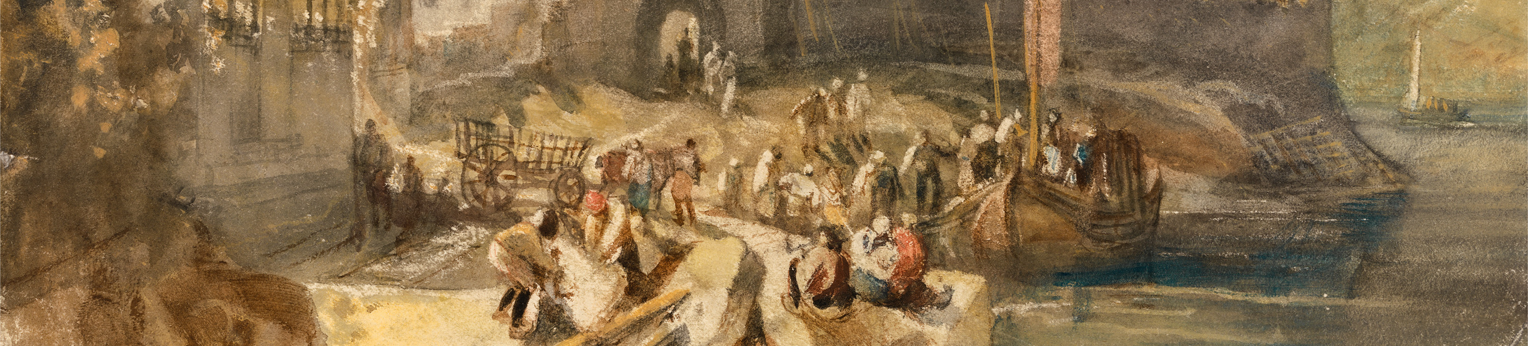 Boppard with Figures on the River Bank